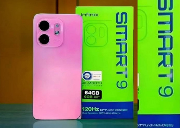 Infinix Smart 9 Mengusung Desain Modern dengan Material Plastik serta Dilindungi Sertifikasi IP54