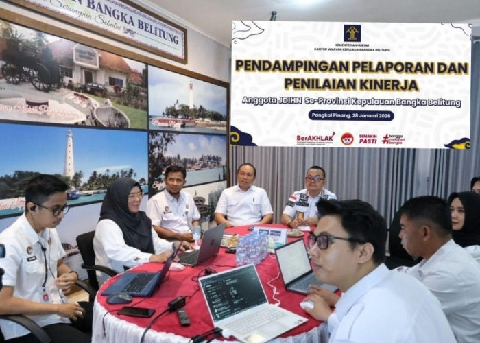 Kanwil Kemenkum Babel Dampingi Penilaian Kinerja JDIHN 2026, Dorong Akses Informasi Hukum