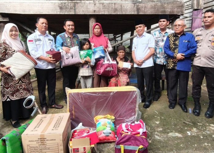 Pemkab Ogan Ilir Serahkan Bantuan untuk Keluarga David Becham, Penderita Tumor Kaki di Ulak Petangisan