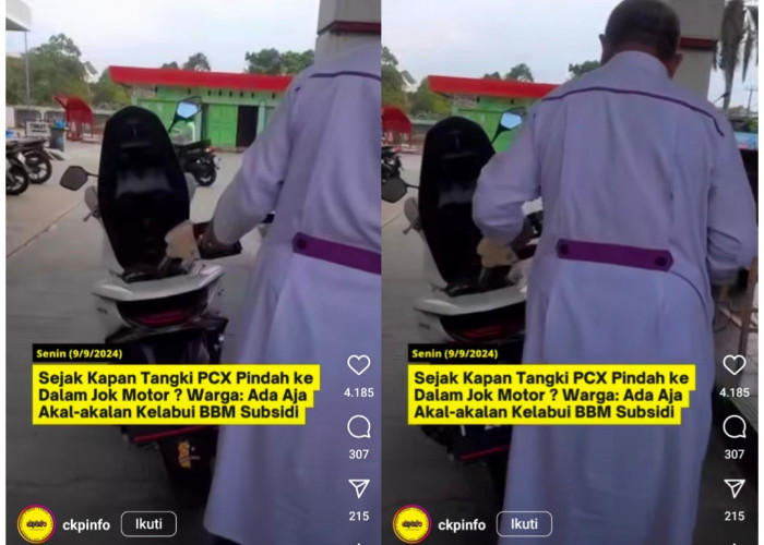 Geger Honda PCX Isi Bensin Melalui Jok Motor, Warganet Sebut Akal-Akalan Kelabui BBM Subsidi