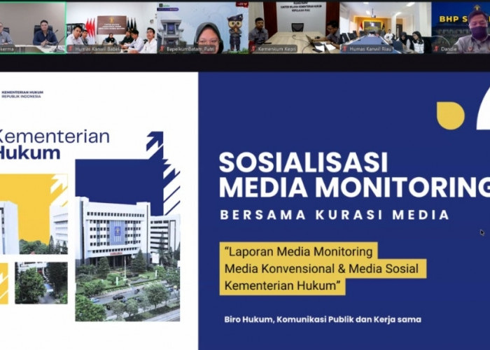 Perkuat Pengelolaan Informasi Publik, Kemenkum Babel Ikuti Sosialisasi Media Monitoring