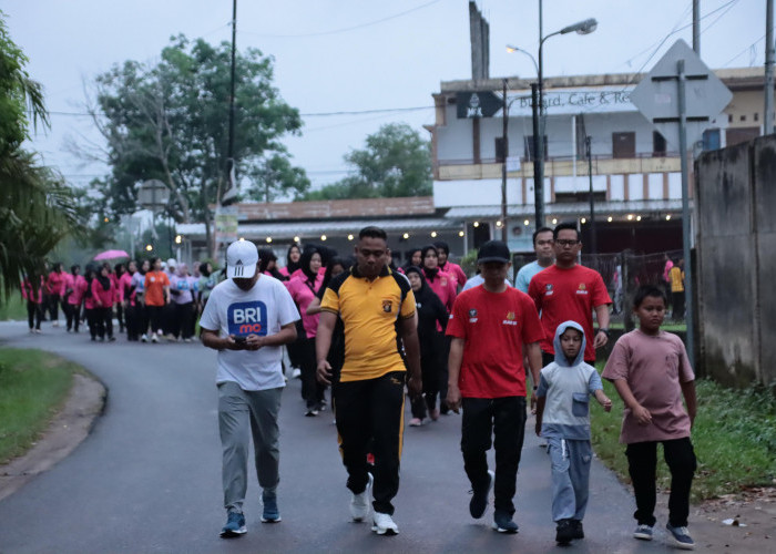Fun Walk dan Olahraga Polres OKI, Bersama Sambut HUT Bhayangkara ke-79