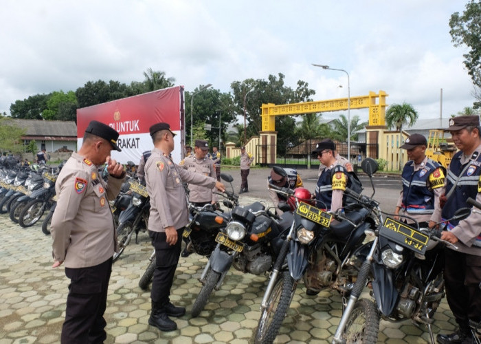 Cek Ranmor R2, Kapolres OKI Ingatkan Peran Bhabinkamtibmas