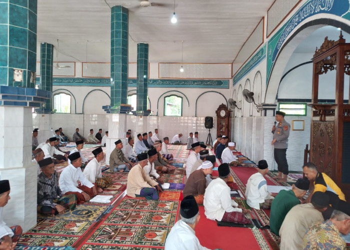 Jumat Curhat Polsek Tanjung Lubuk di Masjid Jami'usmaniyah, Kapolsek Sampaikan Pesan Ini