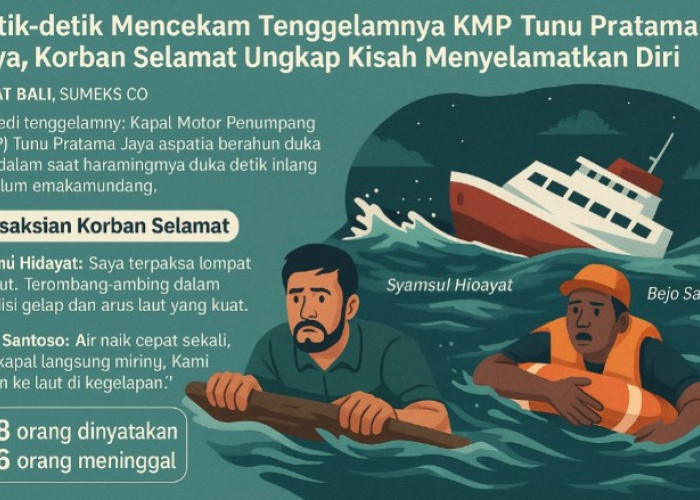 KMP Tunu Pratama Jaya Karam Diterjang Ombak Selat Bali, Korban Ungkap Kisah Mencekam Sebelum Tenggelam