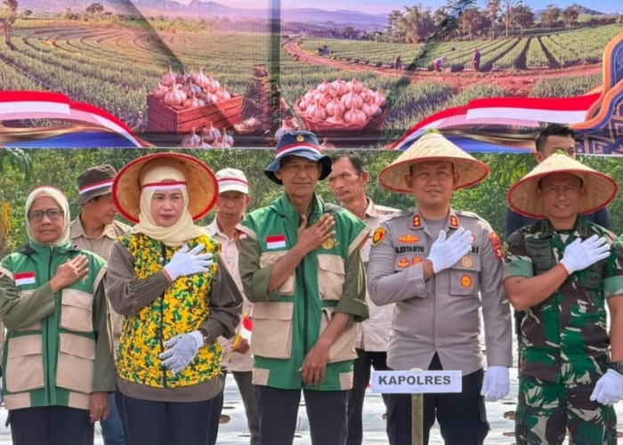15 Hektare Lahan di Lahat Ditanami Bawang Putih, Kapolres: Dukung Swasembada Pangan Nasional