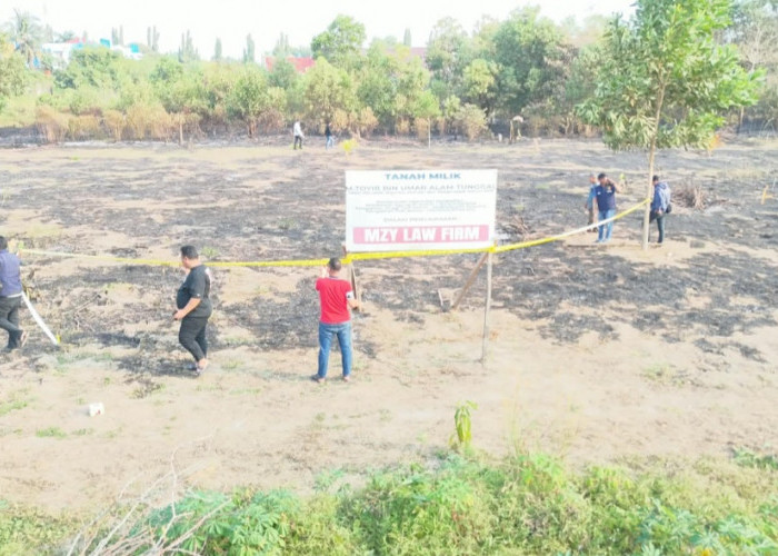 Warga Kayuagung Diamankan Polres OKI Bakar Lahan untuk Tanam Ubi 