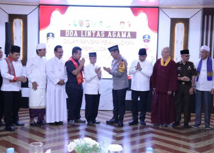 Wujudkan Pemilu Damai 2024 di Wilayah Hukum Polda Sumatera Selatan, Tokoh Lintas Agama Gelar Doa Bersama