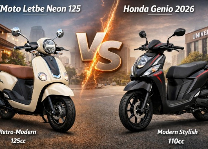 Duel Skutik Stylish 2026 Rp20 Jutaan: WMoto Letbe Neon 125 Tantang Ketangguhan Honda Genio