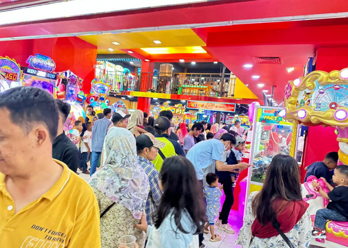 Libur Lebaran Idulfitri 1444 H, Wahana Permainan di Mall Palembang Ramai Pengunjung