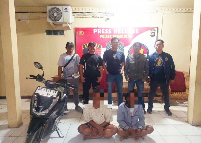 Polsek Pemulutan Polres Ogan Ilir Bekuk 2 Pelaku Curas di Jalan Umum Desa Kapuk