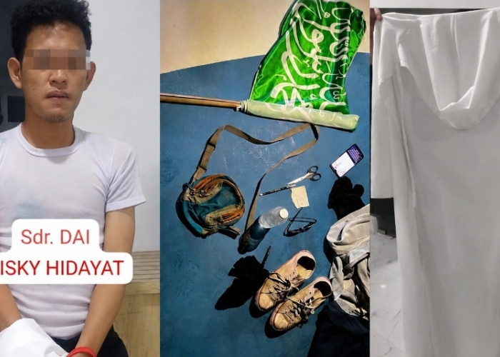 Heboh, Bawa Bendera Tauhid dan Jubah Putih ke Helipad Mapolda Sumsel, Polisi Pastikan Tak Terkait Terorisme
