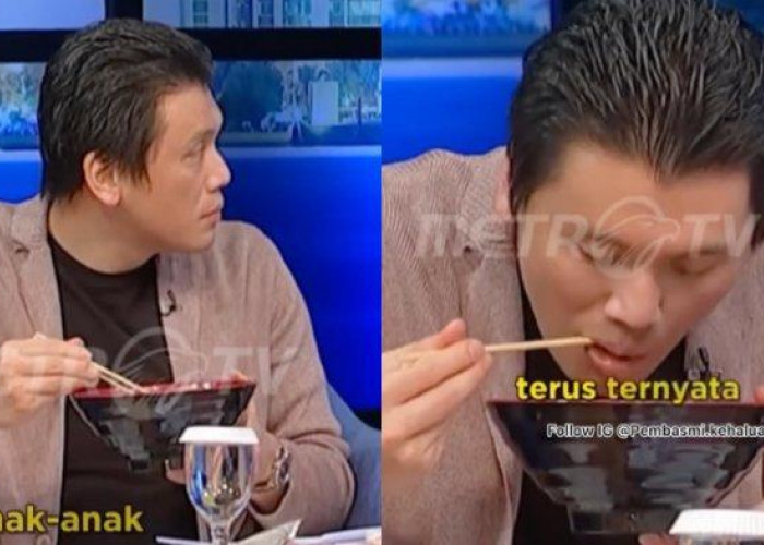 Viral Momen Kocak Reino Barack Perdana Makan Seblak Pakai Sumpit, Netizen: Jajanan Kita Direview Orang Kaya