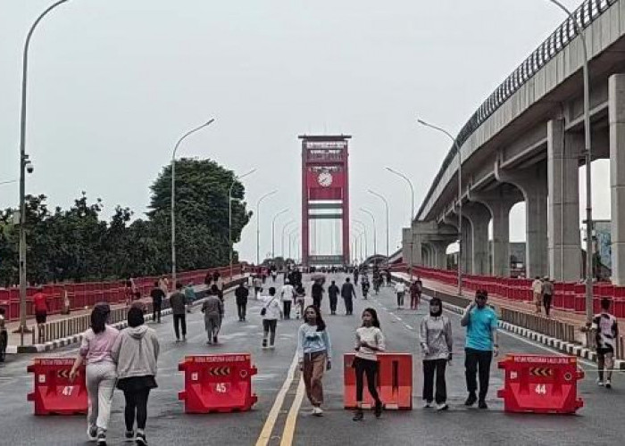 Besok CFD Ditiadakan, Jembatan Ampera Tetap Ditutup, Kantong Parkir Seperti Biasa