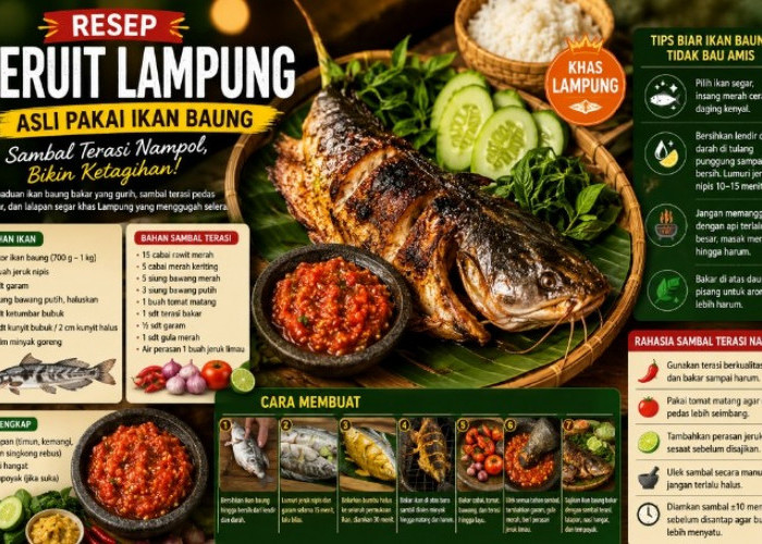 Resep Seruit Lampung Asli Pakai Ikan Baung, Rahasia Sambal Terasi Nampol dan Tips Ampuh Hilangkan Amis