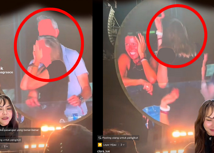 Viral, Pasangan Diduga Selingkuh Tertangkap Kamera Konser Coldplay, Ternyata Bos Besar 