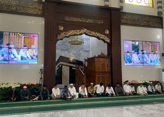 Silaturahmi dan Buka Bersama Dir Intelkam Polda Sumsel dengan Rektor Unsri di Masjid An-Nabawi Indralaya