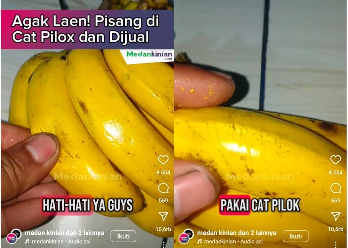 Warganet Dibuat Geger, Pisang Dicelup Cat Pilox agar Terlihat Matang Ancam Kesehatan