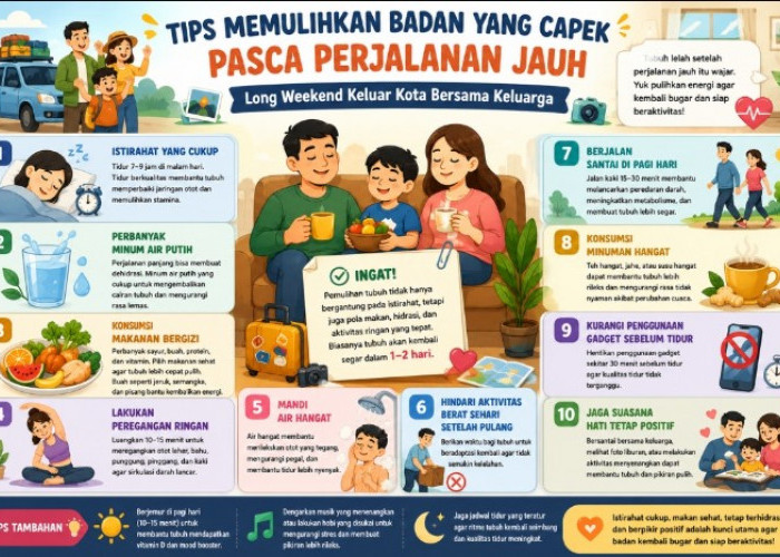 Tips Memulihkan Badan yang Capek Setelah Perjalanan Jauh Saat Long Weekend Bersama Keluarga