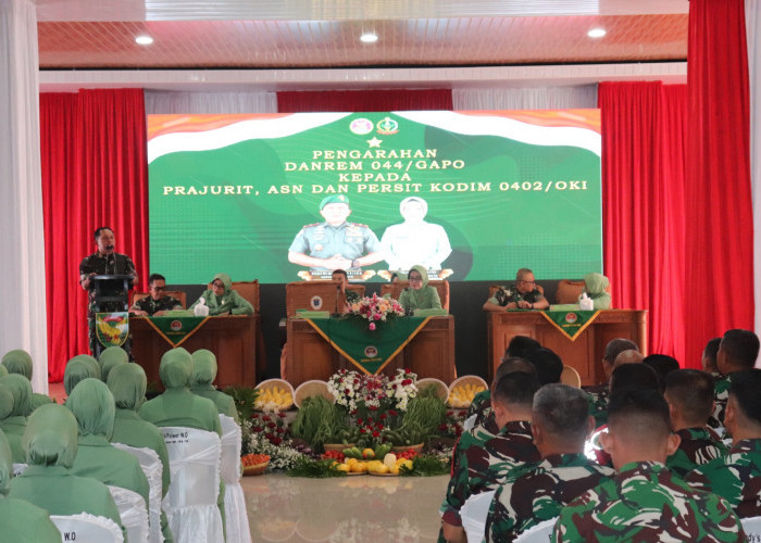 Tekankan Disiplin dan Profesional Prajurit, Kunker Danrem 044/Gapo di Kodim 0402/OKI