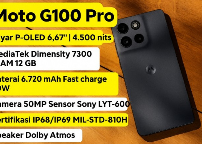 Motorola Moto G100 Pro Ponsel Tangguh Berdesain Premium, Performa Gahar dan Baterai Super Jumbo