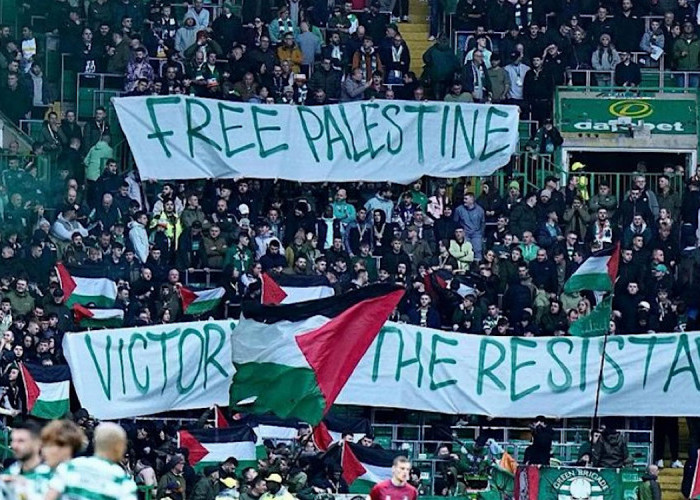 Green Brigade Celtic Tak Pernah Kapok Demi Palestina, Mau Didenda Berapapun Mereka Tak Mendukung Genosida 