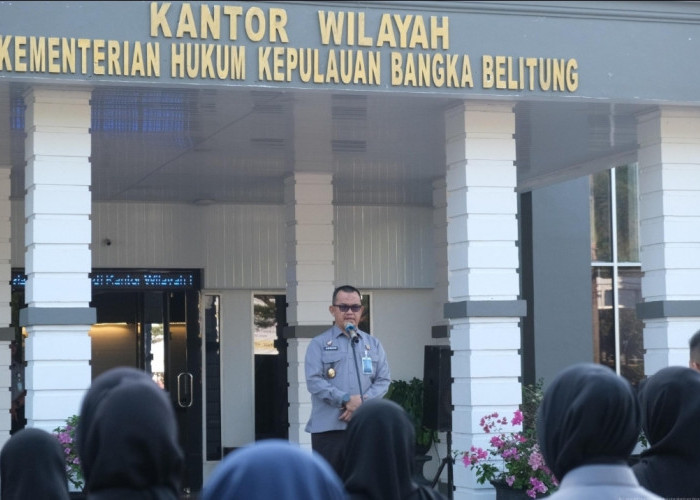 Apel Gabungan Kemenkum dan Kementerian HAM Babel, Johan Manurung Tekankan Disiplin serta Bijak Bermedia Sosial