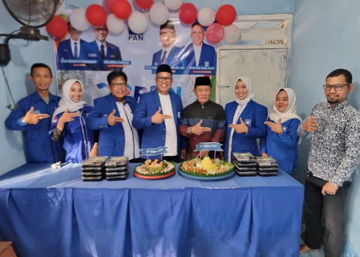 Meriakan HUT ke-27, DPD PAN Ogan Ilir Syukuran dan Bagikan Bantuan Pangan