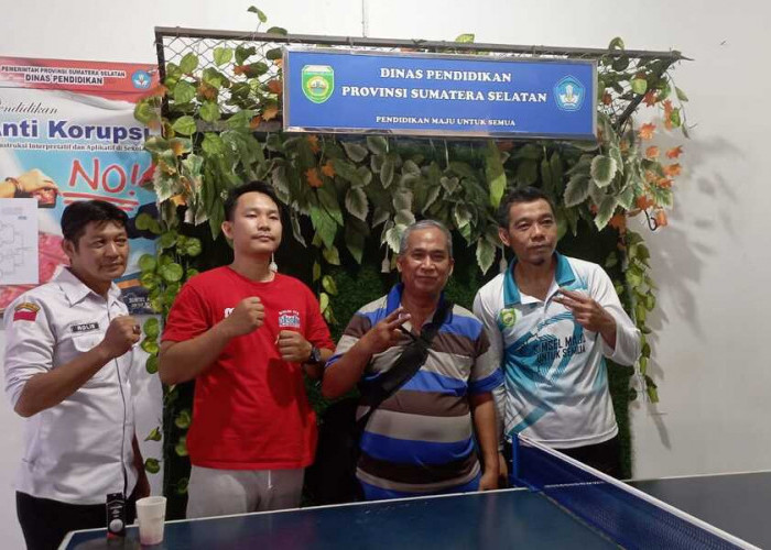 Yamin Juara Tenis Meja AntarGuru se-Sumsel HUT Kemerdekaan RI ke-81