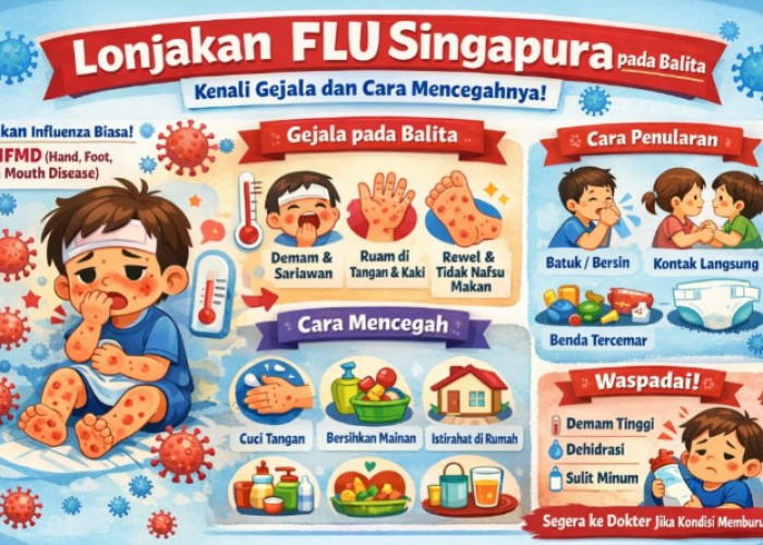 Waspada Lonjakan Kasus Flu Singapura di Indonesia, Kenali Gejala pada Balita dan Cara Mencegah Penularannya