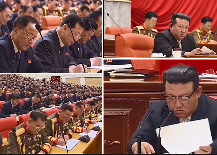 Beredar Video Ketika Kim Jong Un Pimpin Rapat Akhir Tahun, Netizen Ramai Bandingkan Sama Pejabat di Konoha  