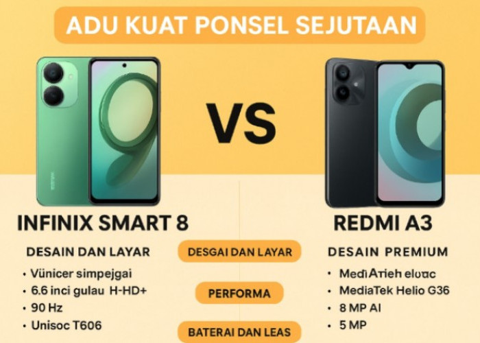 Infinix Smart 8 vs Redmi A3: Duel Panas Ponsel Rp1 Jutaan, Siapa Jawaranya?