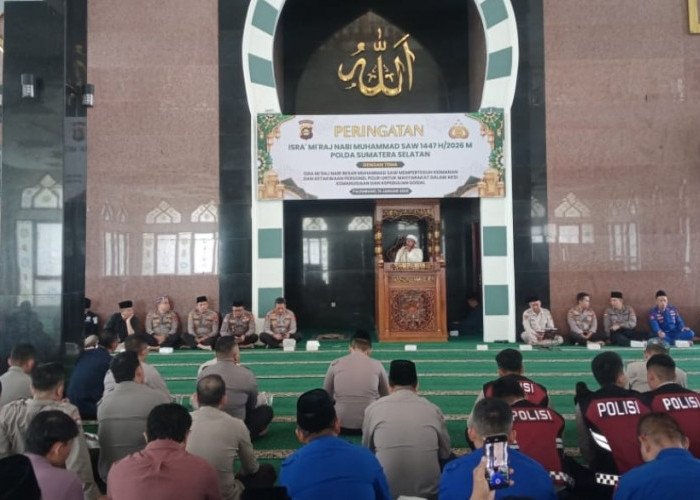 Peringatan Isra Miraj 1447 H di Polda Sumsel, Personel Diingatkan Perkuat Iman dan Kerukunan