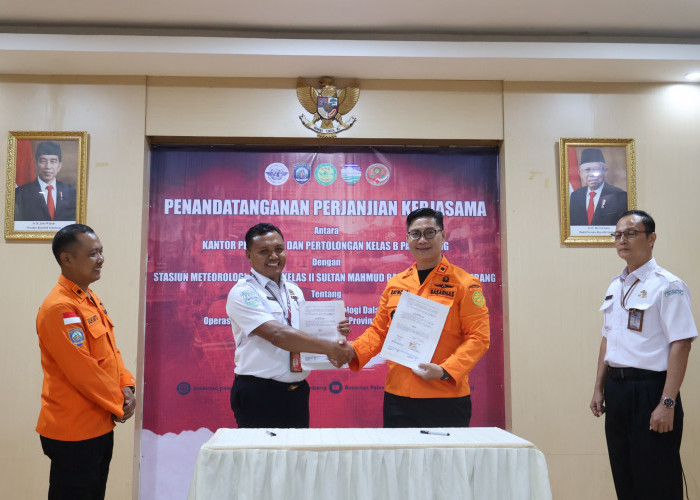 Dukung Operasi SAR, BMKG Tandatangani Perjanjian Kerja Sama dengan Basarnas Palembang