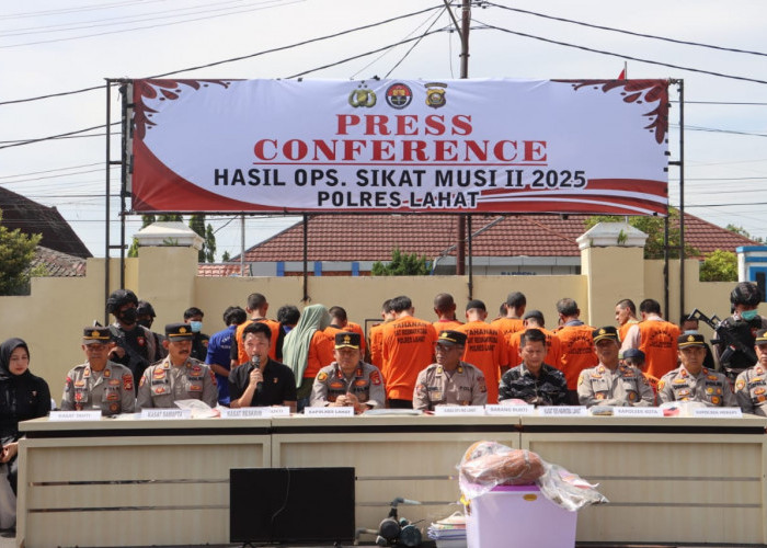 Polres Lahat Sikat 145 Pelaku dalam Ops Sikat II Musi 2025