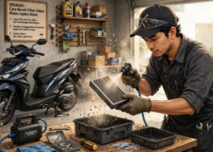 Tarikan Motor Injeksi Berat Boros Bensin? Ini Cara Bersihkan Filter Udara Sendiri di Rumah Biar Enteng Lagi