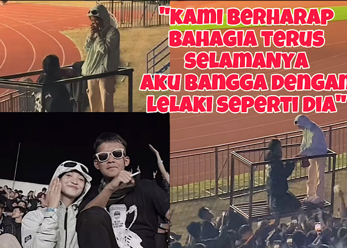 Viral, Tika Dilamar Kekasih Diatas Steger Suporter Laga Persib Vs Arema, Wawan Protes: ‘Itu Istri Saya!’ 