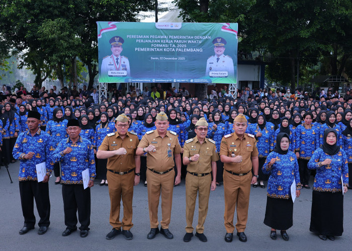 Wali Kota Palembang Ratu Dewa Resmikan 2.037 PPPK Paruh Waktu Angkatan 2025