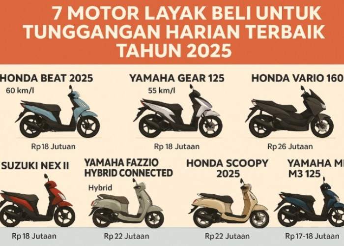 7 Motor Layak Beli untuk Tunggangan Harian Terbaik Tahun 2025, Hemat BBM dan Tangguh!