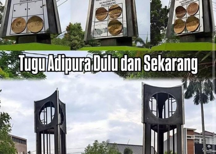 Viral di Sosmed Kuningan Tugu Adipura Kencana di Palembang Raib Dicuri, Warganet Mengira Memang Bolong 