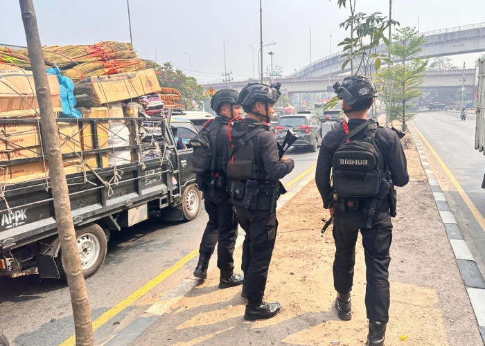 Operasi Sikat Musi 2026: 20 Personel Brimob Intensifkan Patroli di Palembang