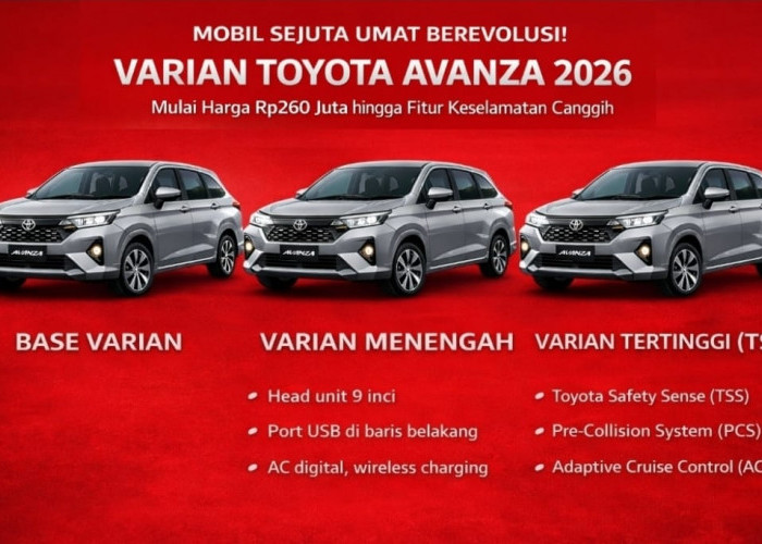 Mobil Sejuta Umat Berevolusi! Toyota Avanza 2026 Tawarkan Varian Paling Lengkap Sepanjang Sejarah