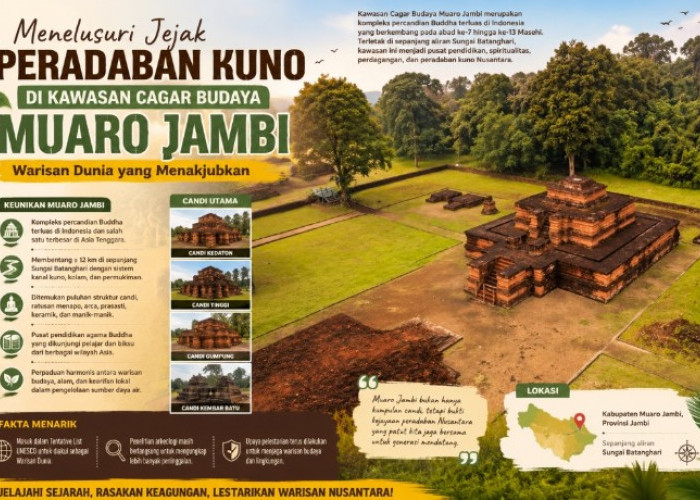 Menelusuri Jejak Peradaban Kuno di Kawasan Cagar Budaya Muaro Jambi, Warisan Nusantara yang Mendunia