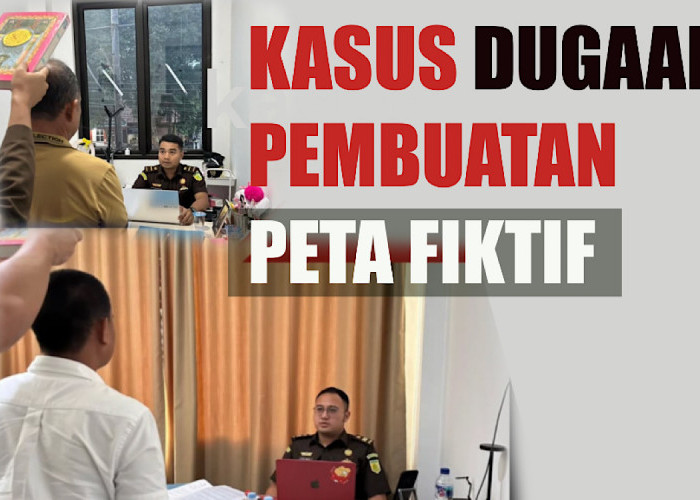 Penampakan 2 Mantan Pejabat Disumpah Jaksa Saat Diperiksa Kasus Pembuatan Peta Desa Diduga Fiktif di Lahat   