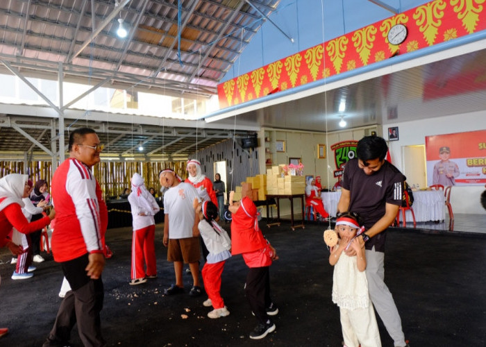 Semarak HUT Ke-81 RI, Polres OKI Gelar Jalan Santai dan Beragam Lomba Tradisional