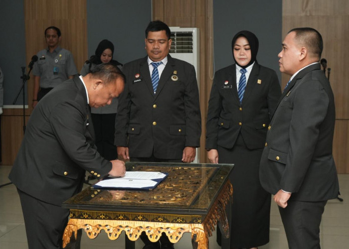 Lantik Pejabat baru, Kemenkum Sumsel Perkuat Layanan Administrasi Hukum Umum