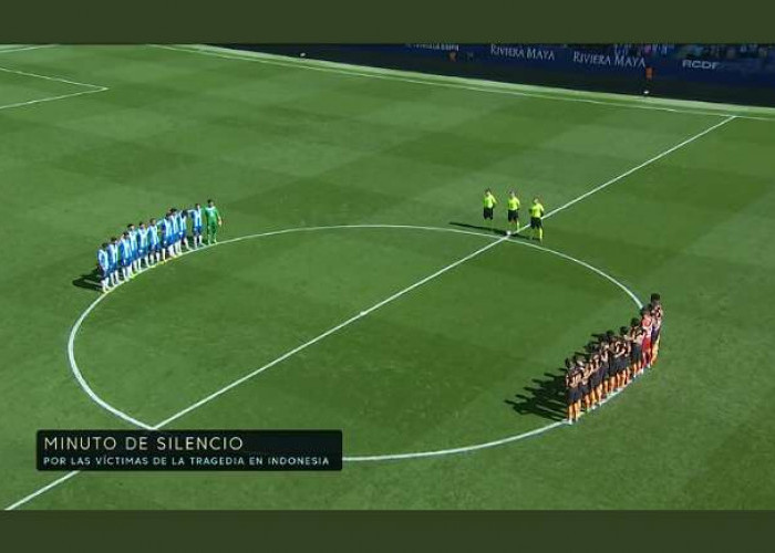 Duka Tragedi Kanjuruhan Sebelum Kick off Espanyol vs Valencia, Satu Menit Penghormatan Ratusan Korban 