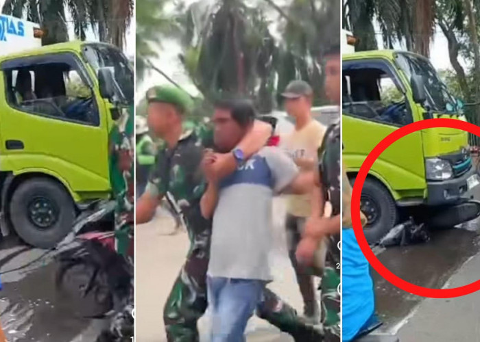 Bawa Kabur Mobil Box, Pria di Palembang Tabrak Motor Depan Markas TNI, Nyaris Tewas Diamuk Massa 