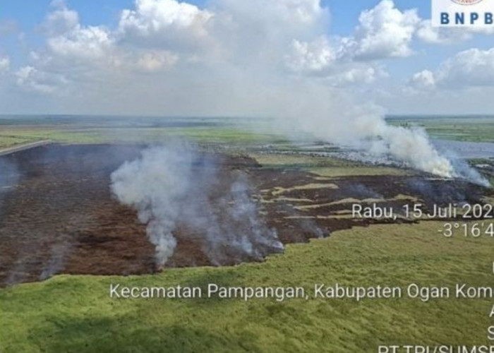 Asap Karhutla di Kecamatan Pangkalan Lampam OKI Menipis, Water Bombing Dikerahkan