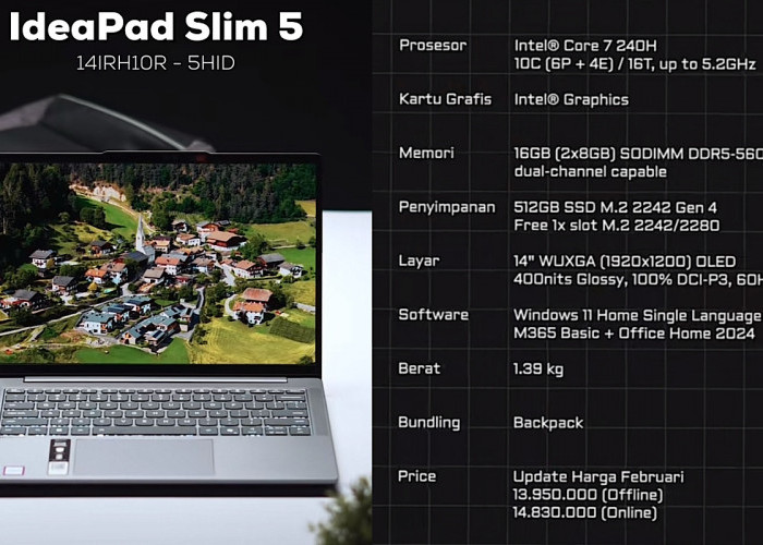 Cari Laptop Buat Kerja Berat Muat Data Besar IdeaPad Slim 5 Pilihannya: ‘Catat Untuk Kerja Ya Bukan Gaming!’